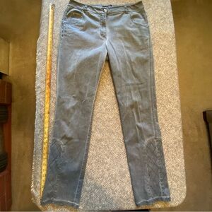 Pardon EU size 42 US 6 28 High Rise Designer Jeans Slim Fit Gray